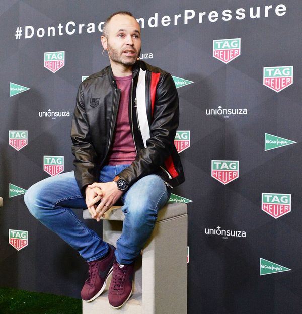 Andrés Iniesta en el challenge TAG Heuer